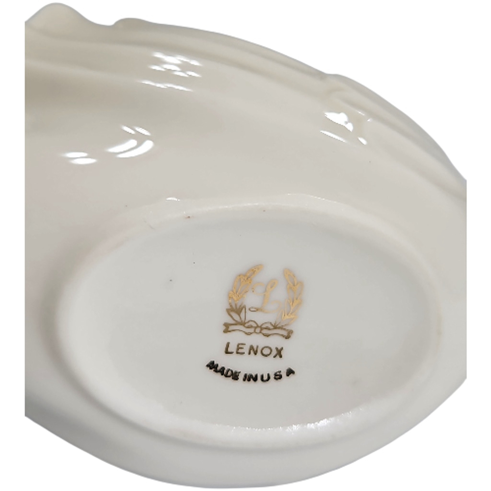 Lenox Swan Dish Ivory Porcelain Trinket Bowl USA 4x5 Elegant Decor Gift - Picture 6 of 6